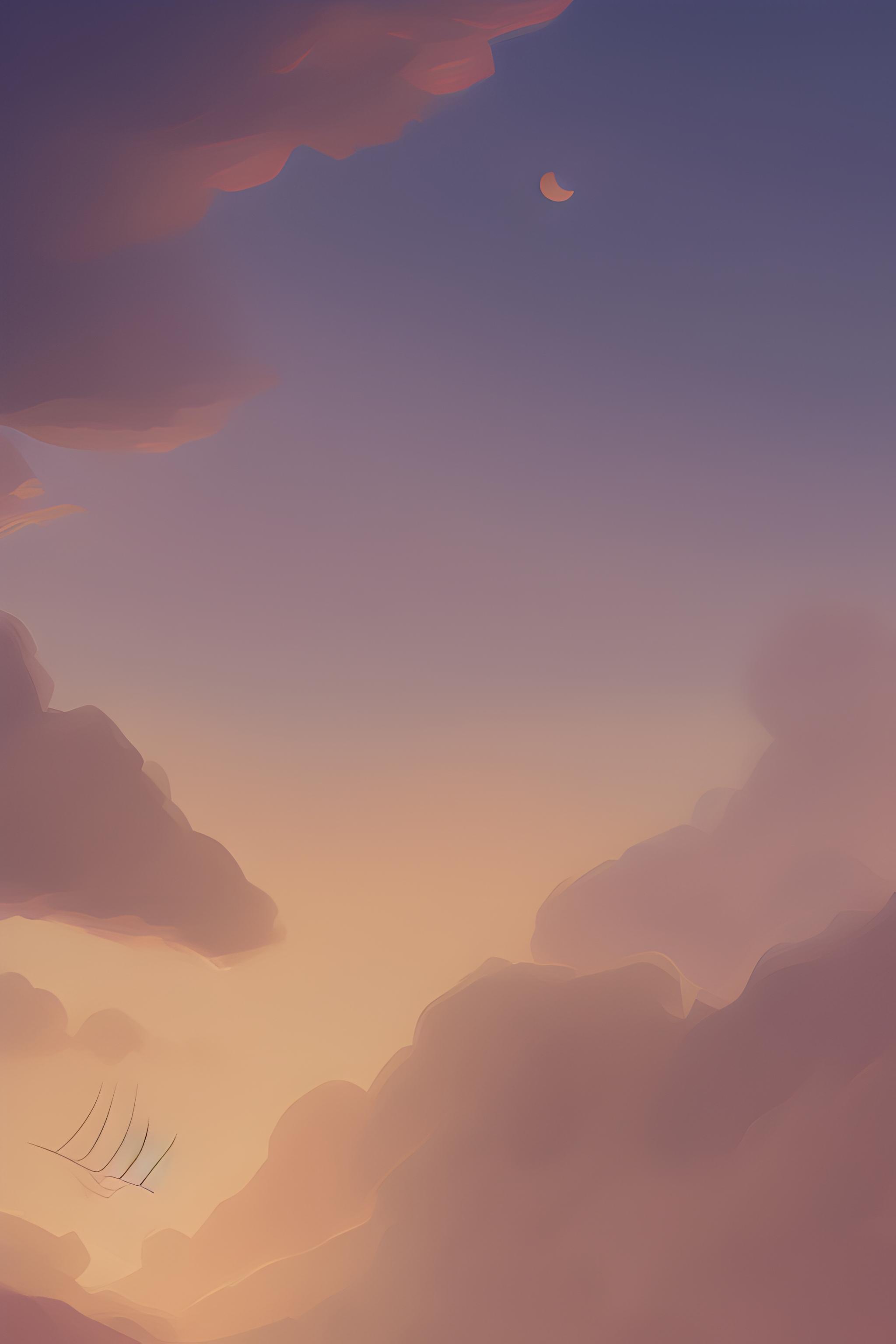 nuvens no ceu ao por do sol
